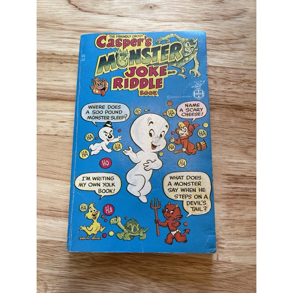 Vintage 1975 Casper The Friendly Ghost Casper's Monster Joke & Riddle Book Tempo